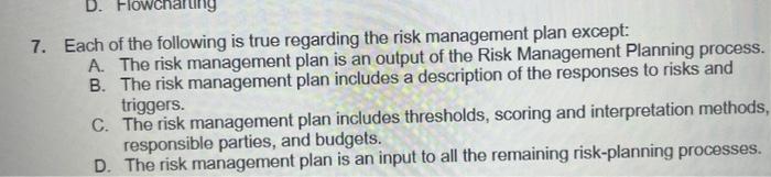 NEED ANSWER ASAP! Do not use CHAT GPTTT 7. Each of the