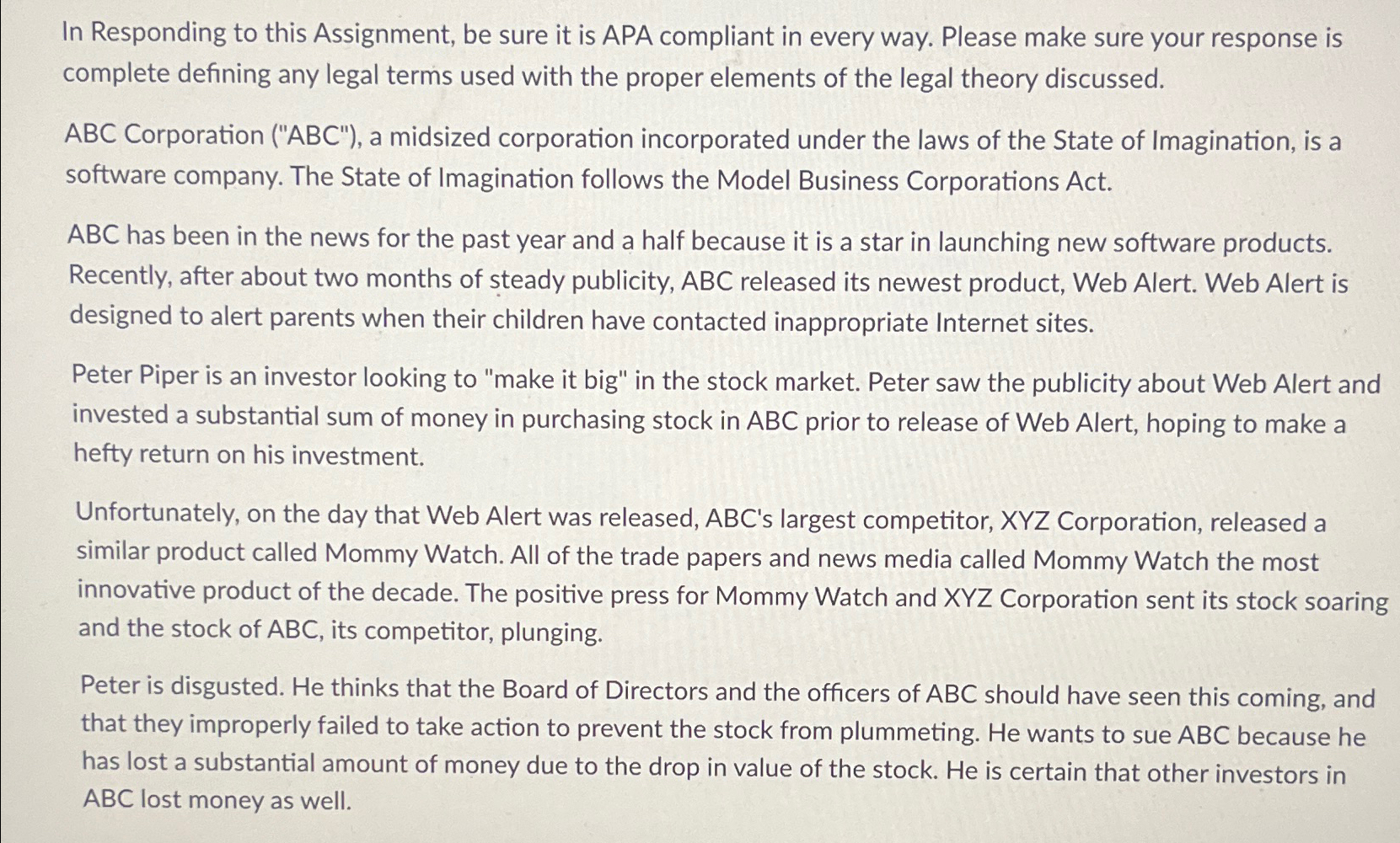  In Responding to this Assignment, be sure it is APA compliant