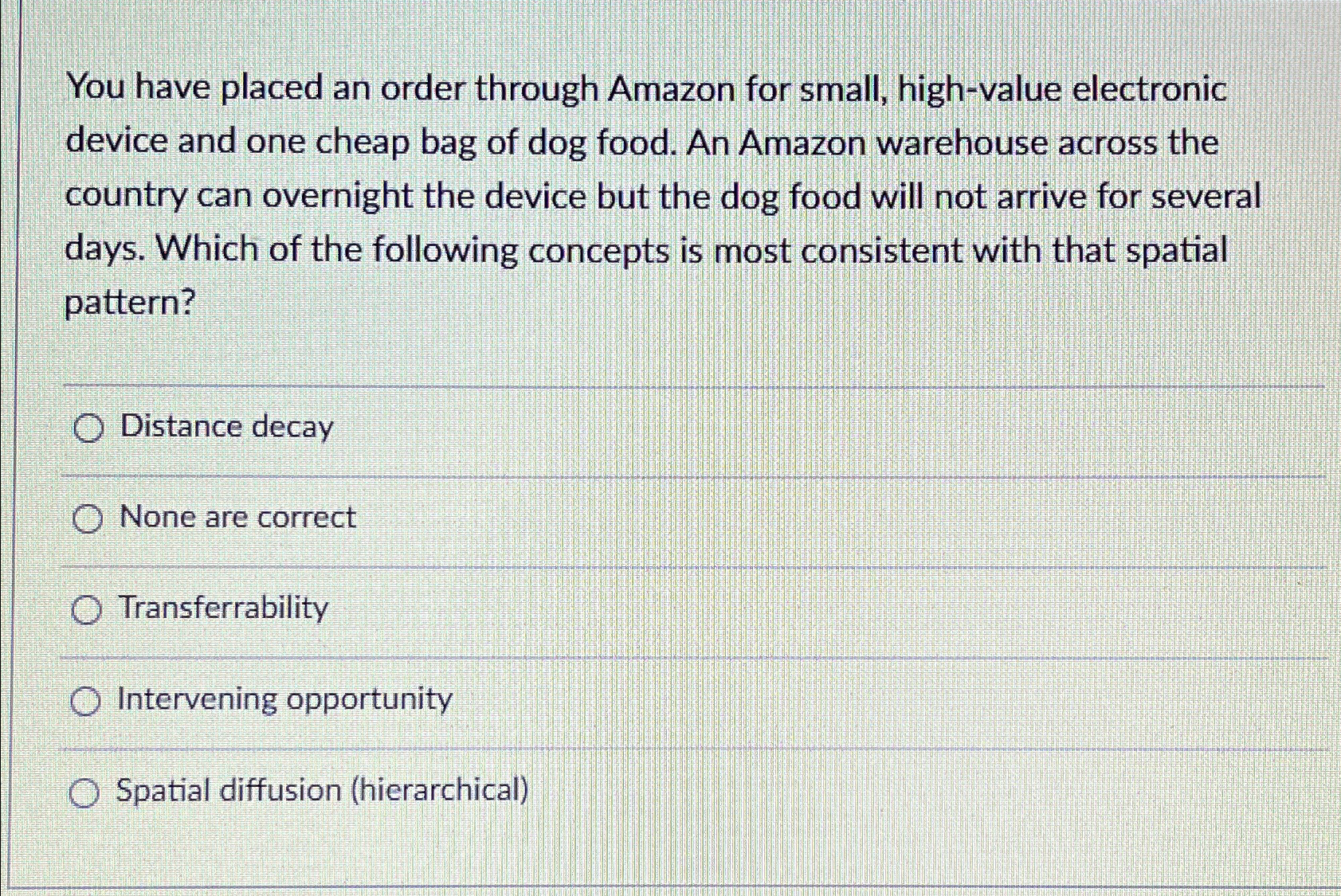  You have placed an order through Amazon for small, high-value electronic