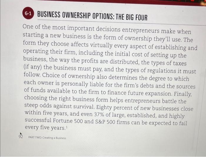 in the United States are owned and organized under one of the