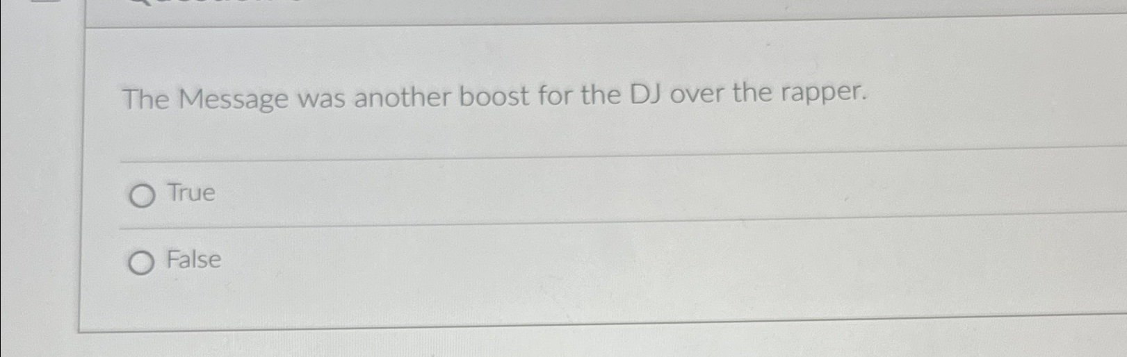  The Message was another boost for the DJ over the rapper.