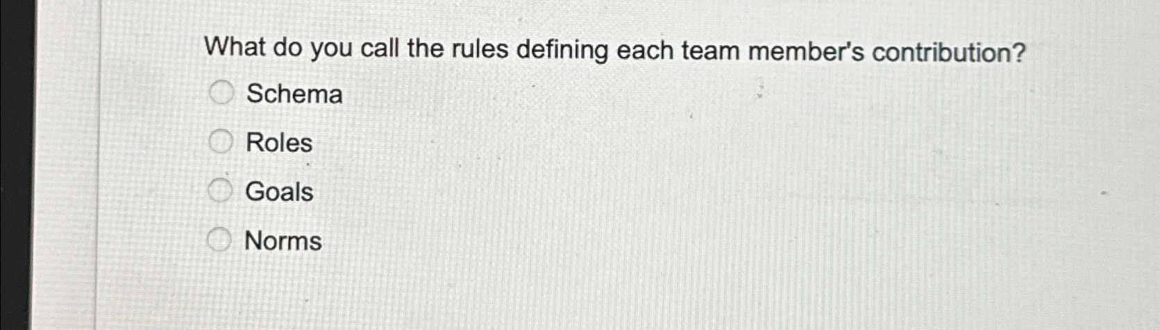  What do you call the rules defining each team member's contribution?