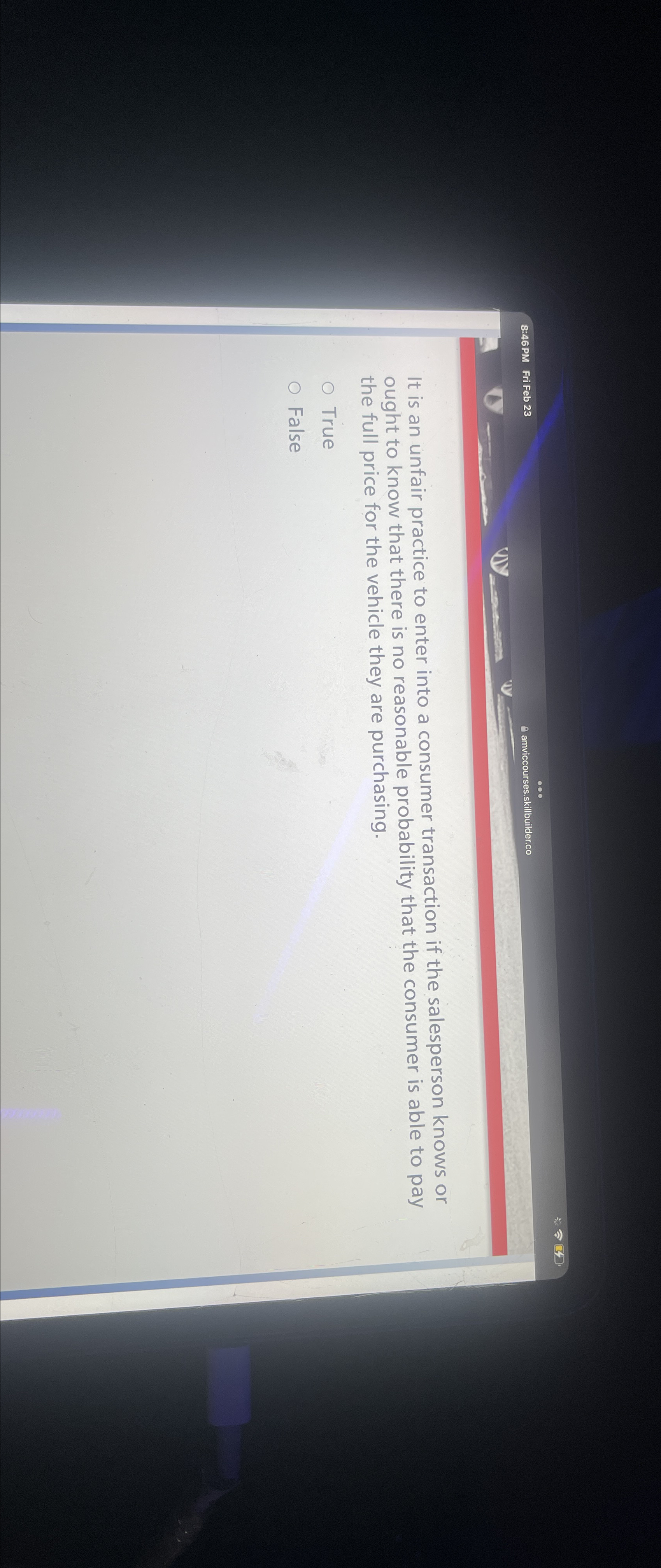  It is an unfair practice to enter into a consumer transaction