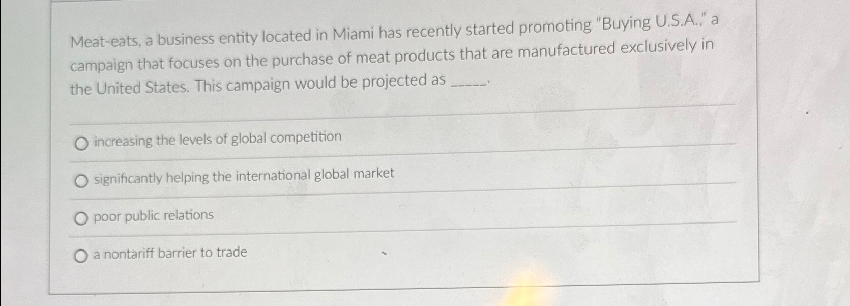  Meat-eats, a business entity located in Miami has recently started promoting