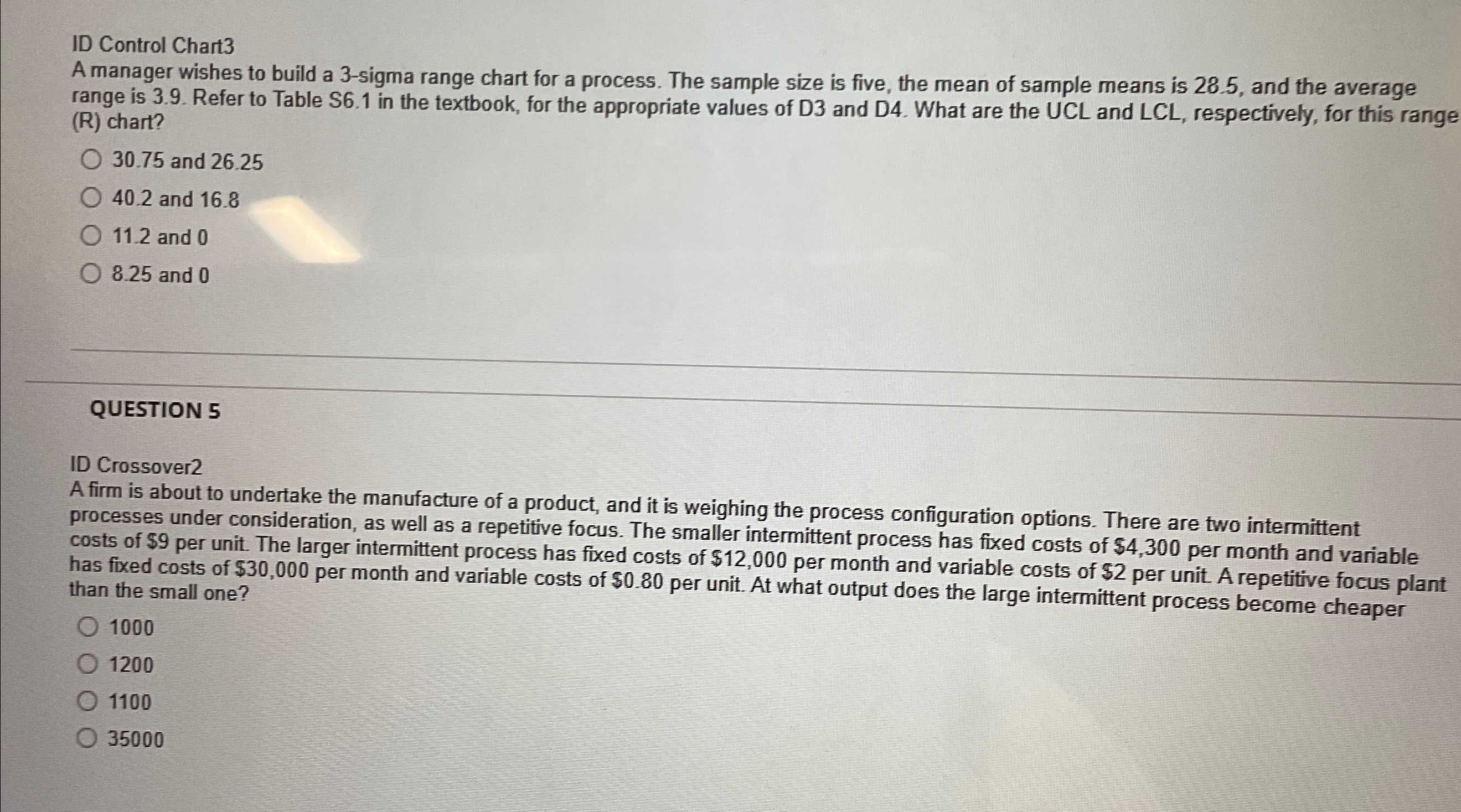  ID Control Chart3 A manager wishes to build a 3-sigma range