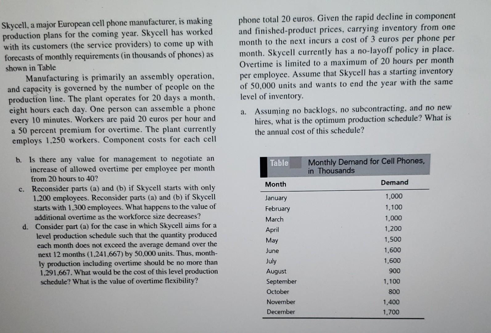 Try to answer in excell and in this format. Please !!