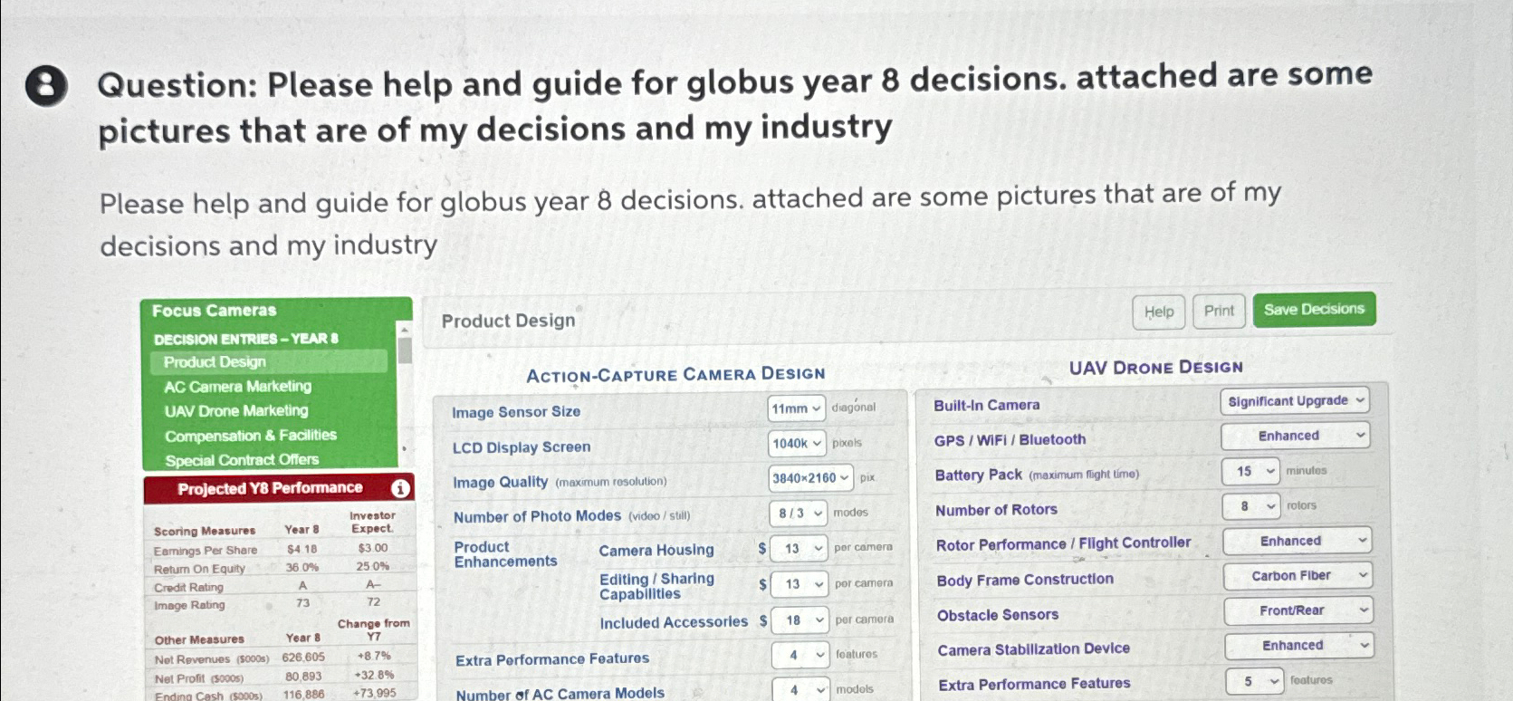  8 Question: Please help and guide for globus year 8 decisions.