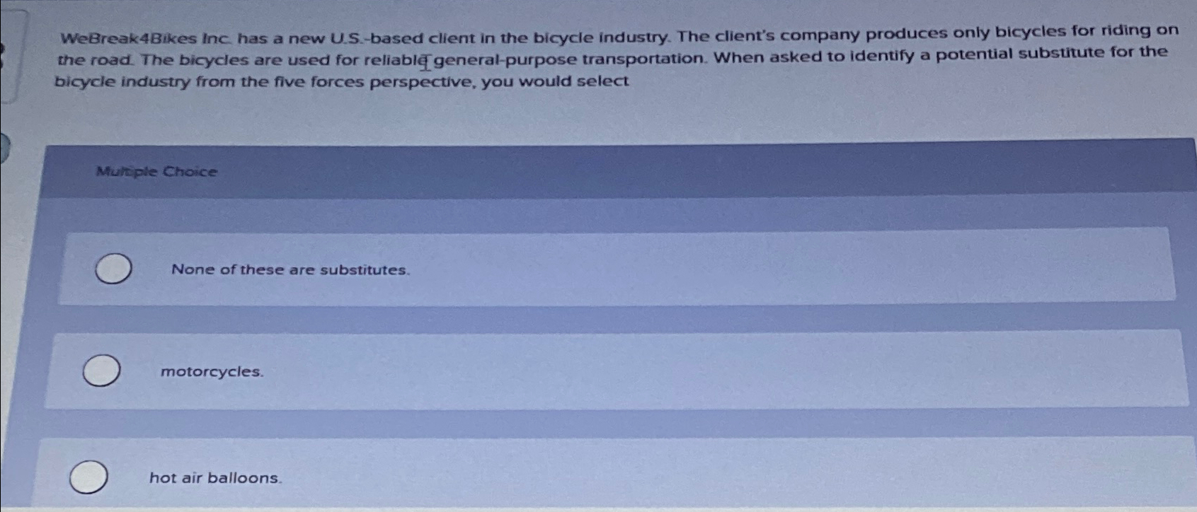  WeBreak 4 Bikes Inc has a new U.S-based client in the