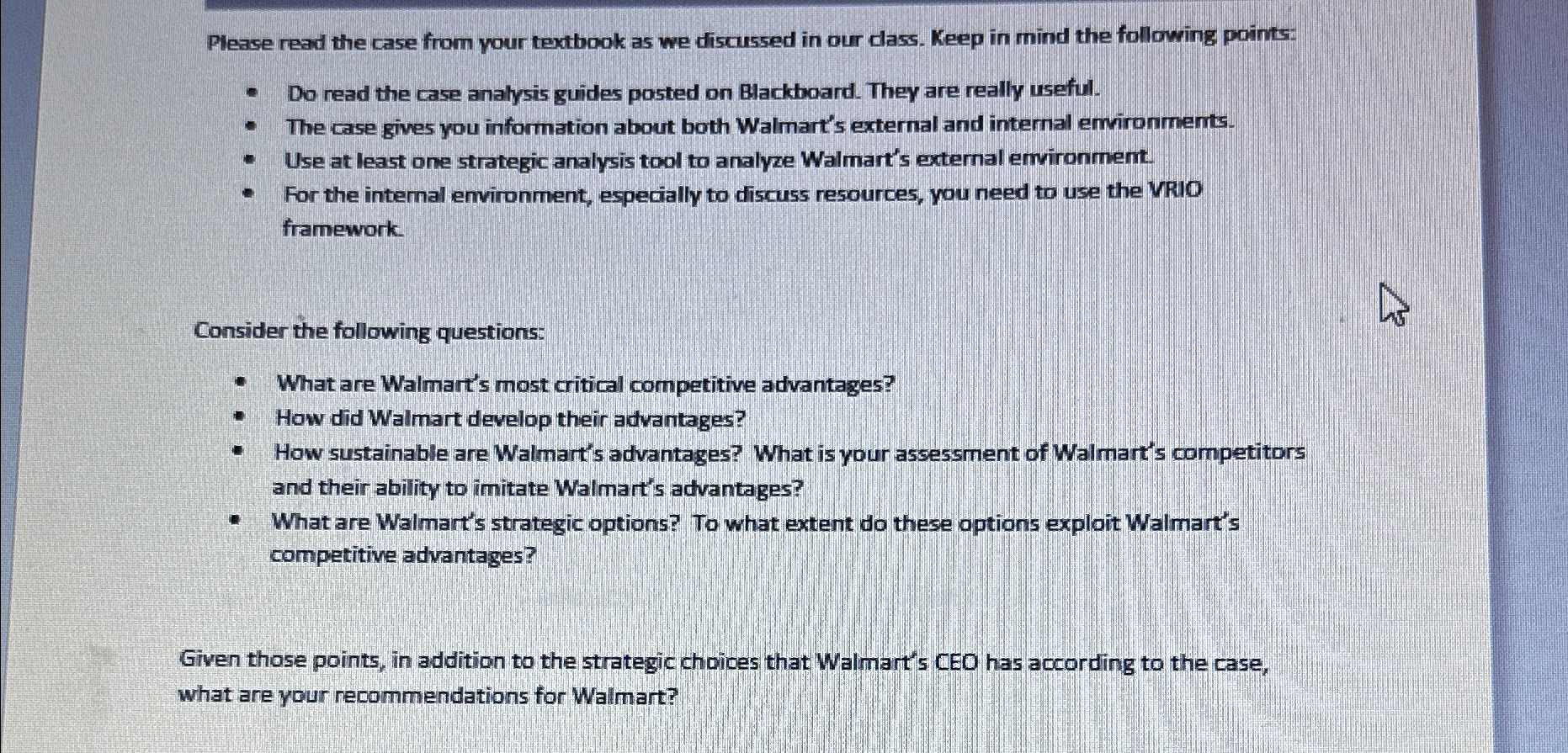  Please read the case from your textbook as we discussed in