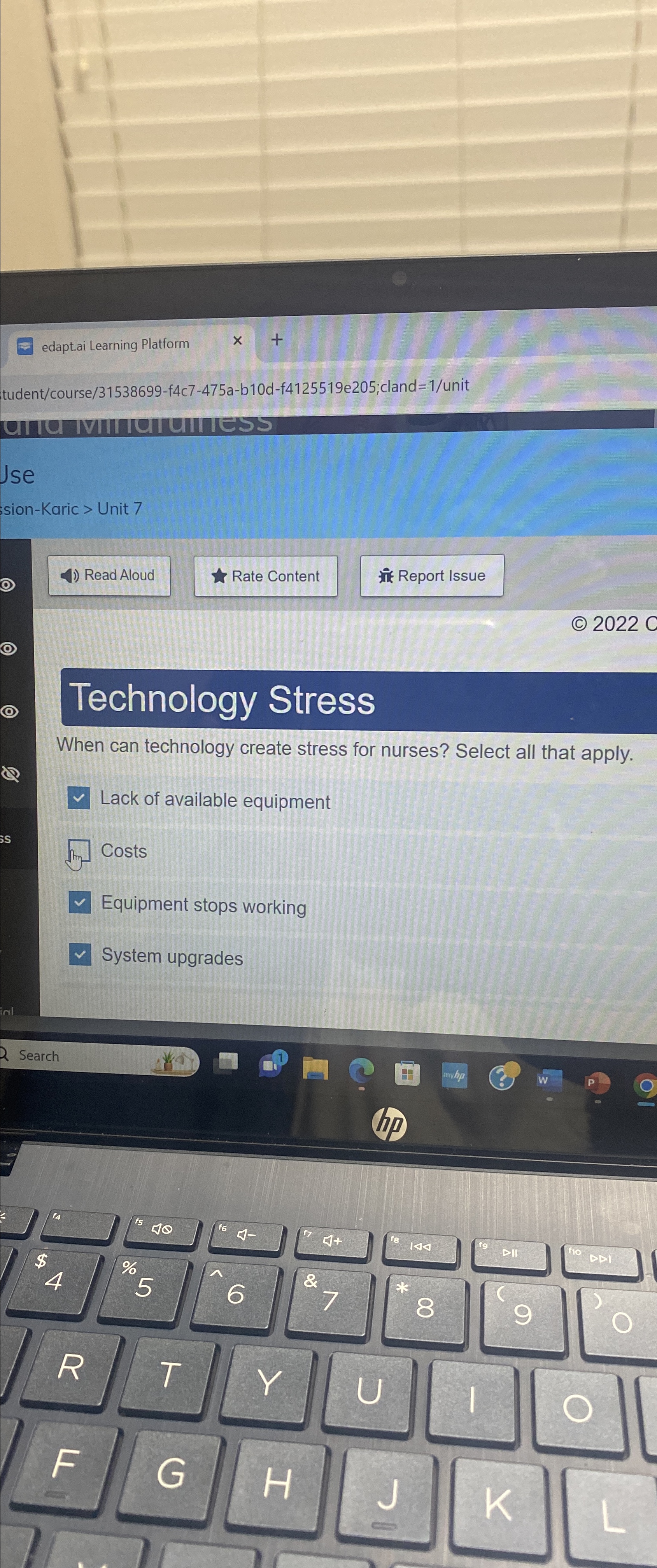  edapt.ai Learning Platform x tudent/course/31538699-f4c7-475a-b10d-f4125519e205; cland=1/unit UITU IVIIIUIUIIIESS Jse sion-Karic >