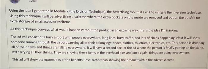 one of the advertising tools in the examples. Select one of the