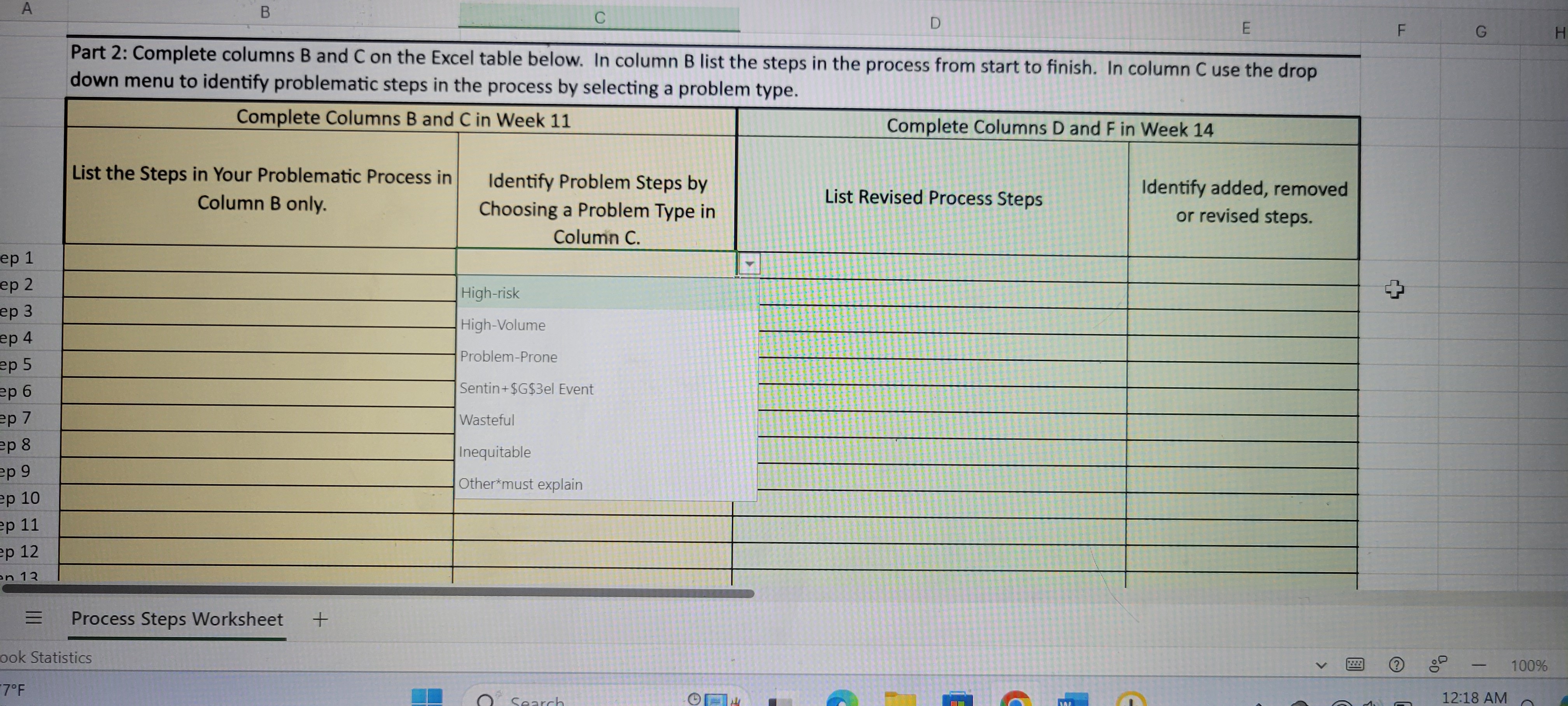  Please help me LIST the steps and add if they are