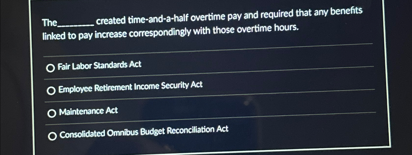  The created time-and-a-half overtime pay and required that any benefits linked