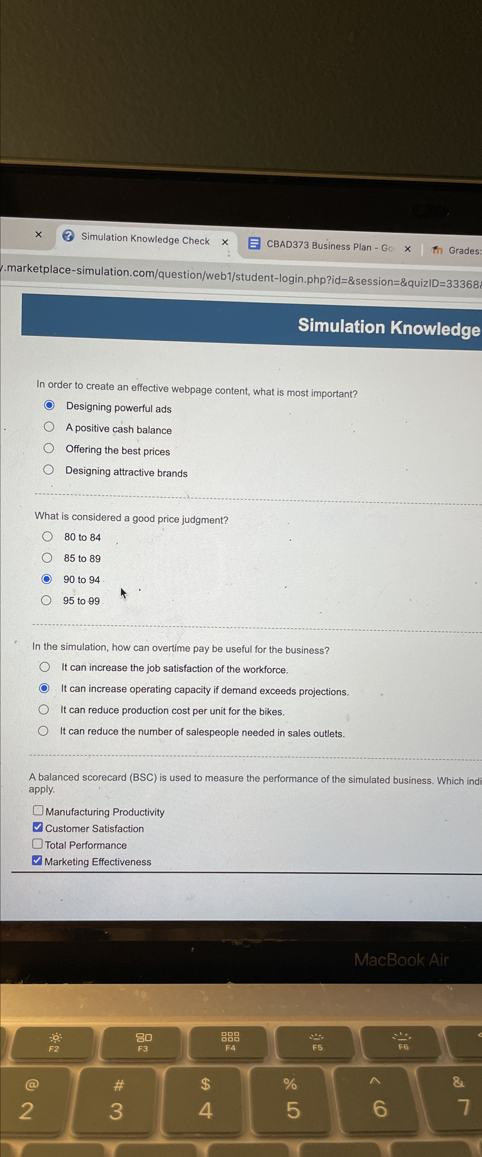  Simulation Knowledge In order to create an effective webpage content, what