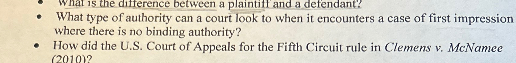  What is the difference between a plaintiff and a defendant? What