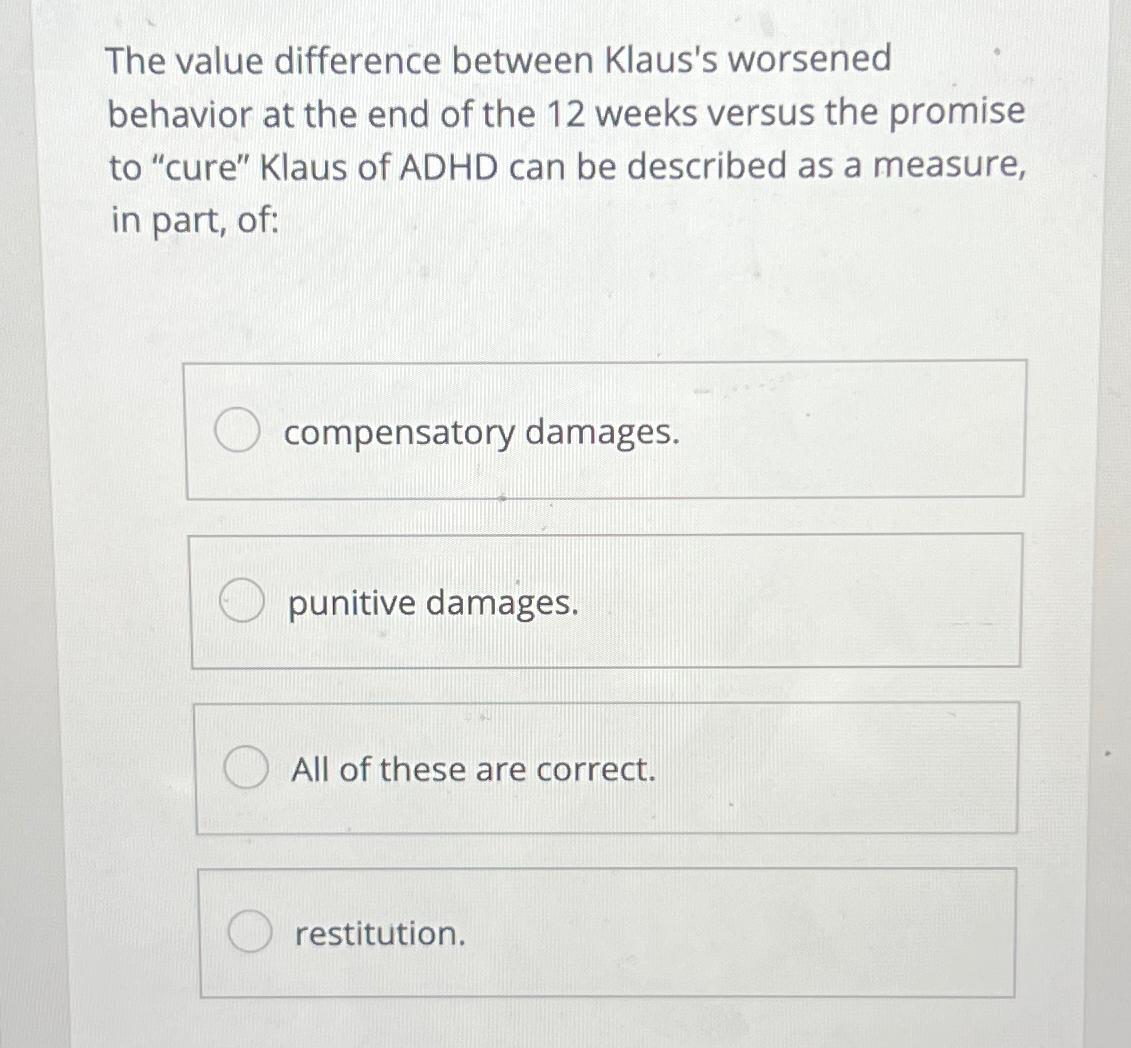  The value difference between Klaus's worsened behavior at the end of