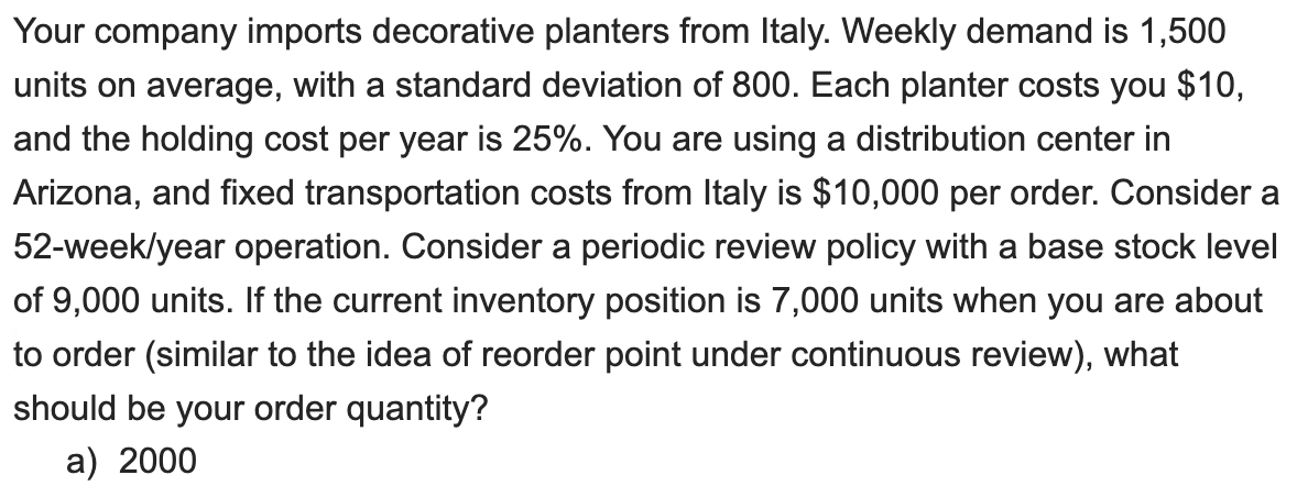  HOW DO YOU GET 2000 as the ANSWER the answer is