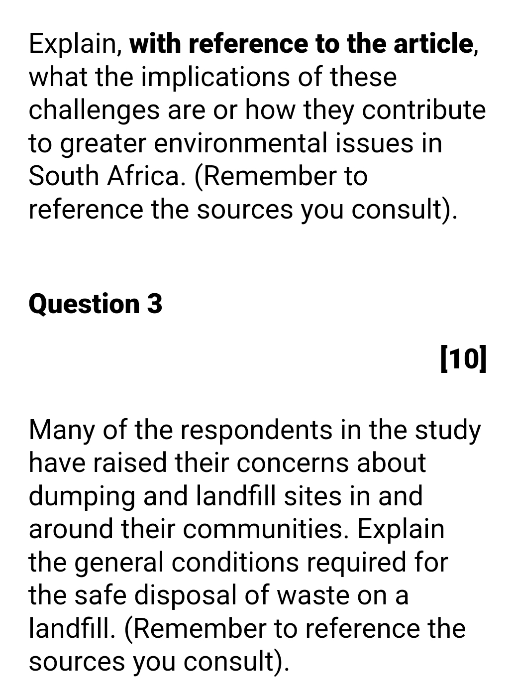  Explain, with reference to the article, what the implications of these