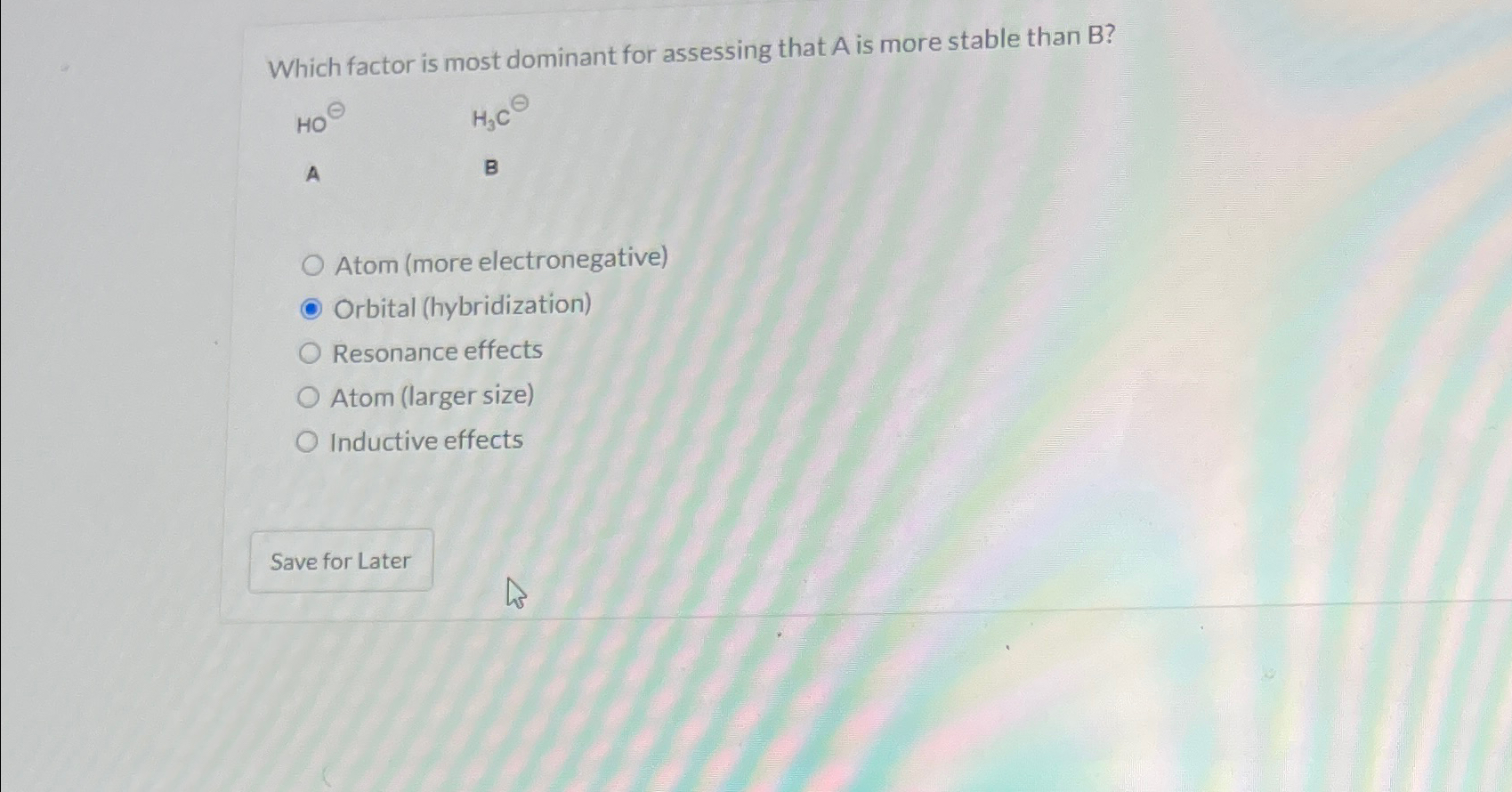  Which factor is most dominant for assessing that A is more