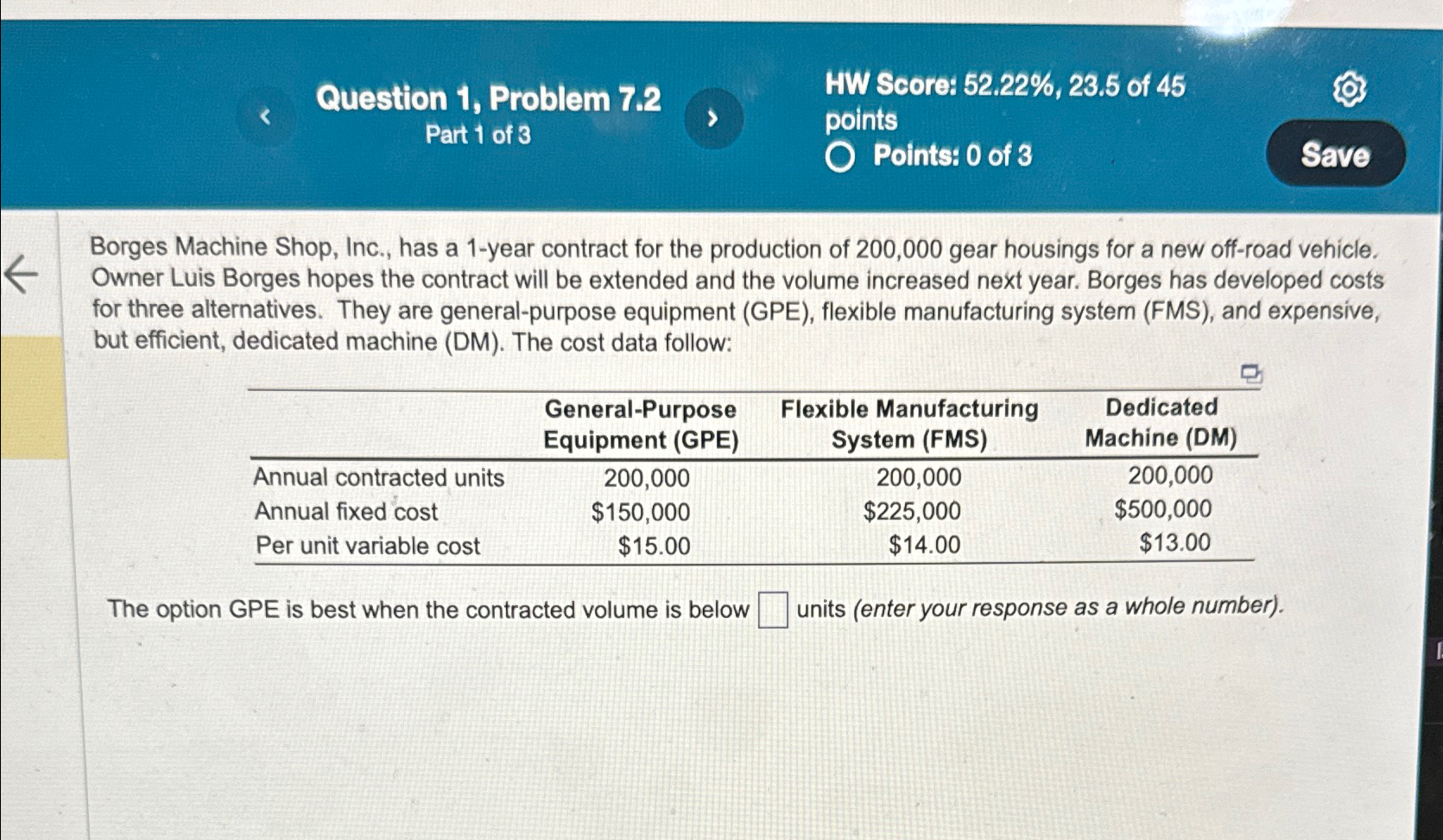  Question 1, Problem 7.2 HW Score: 52.22%,23.5 of 45 Part 1