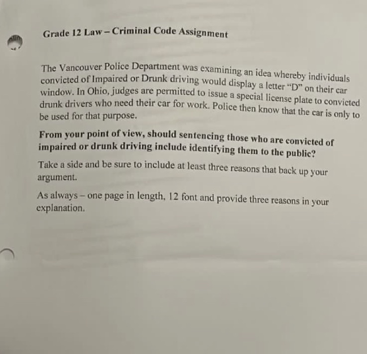 Please help me with this assignment please read picture carefully Grade 12