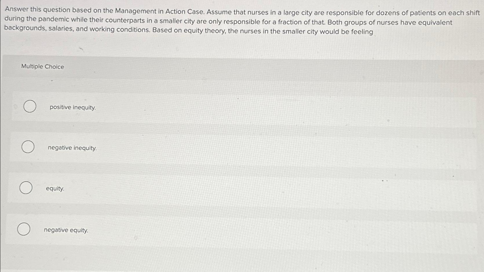  Answer this question based on the Management in Action Case. Assume