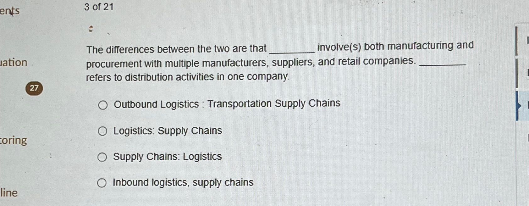  3of21 The differences between the two are that involve(s) both manufacturing