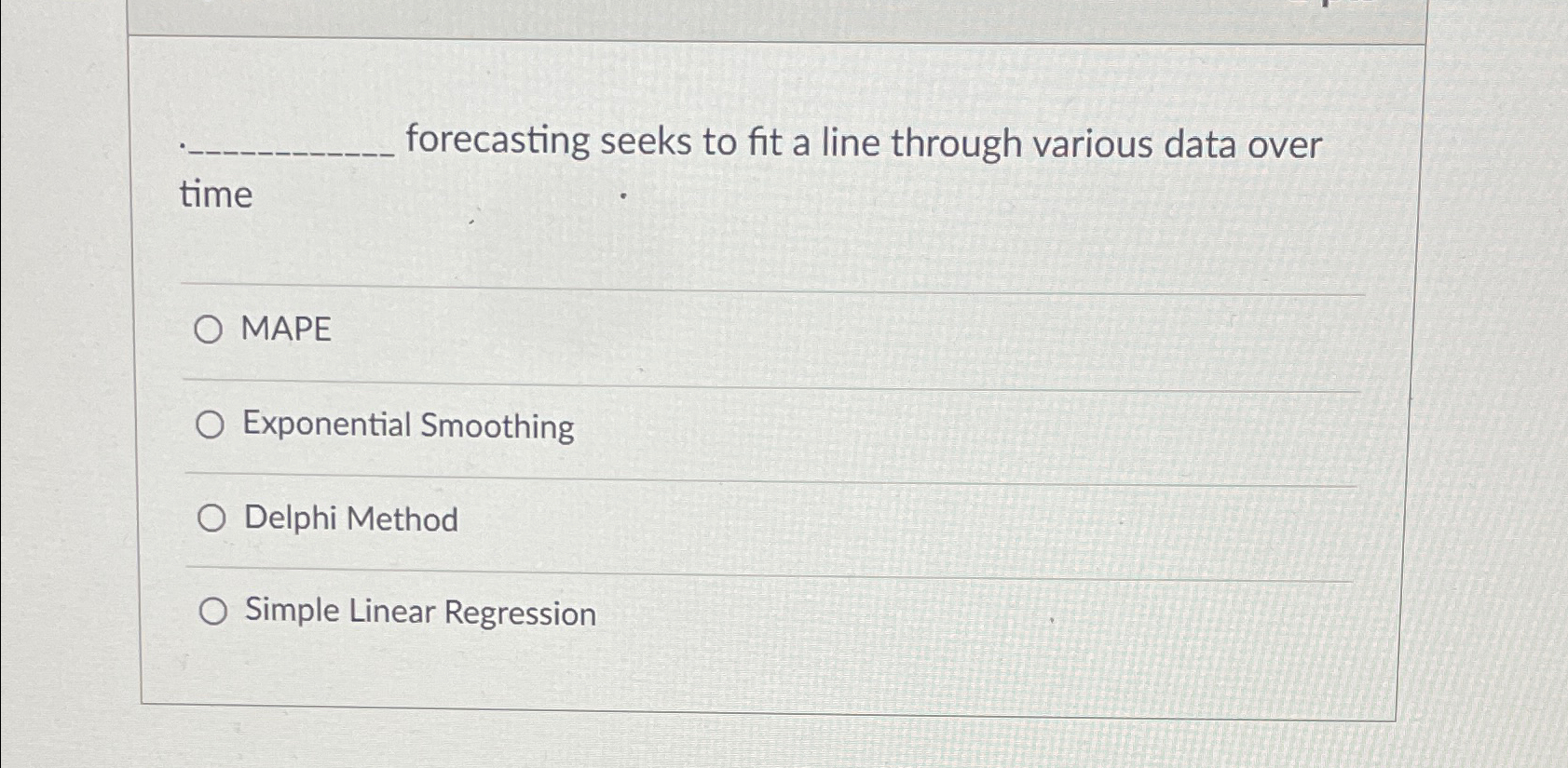  forecasting seeks to fit a line through various data over time