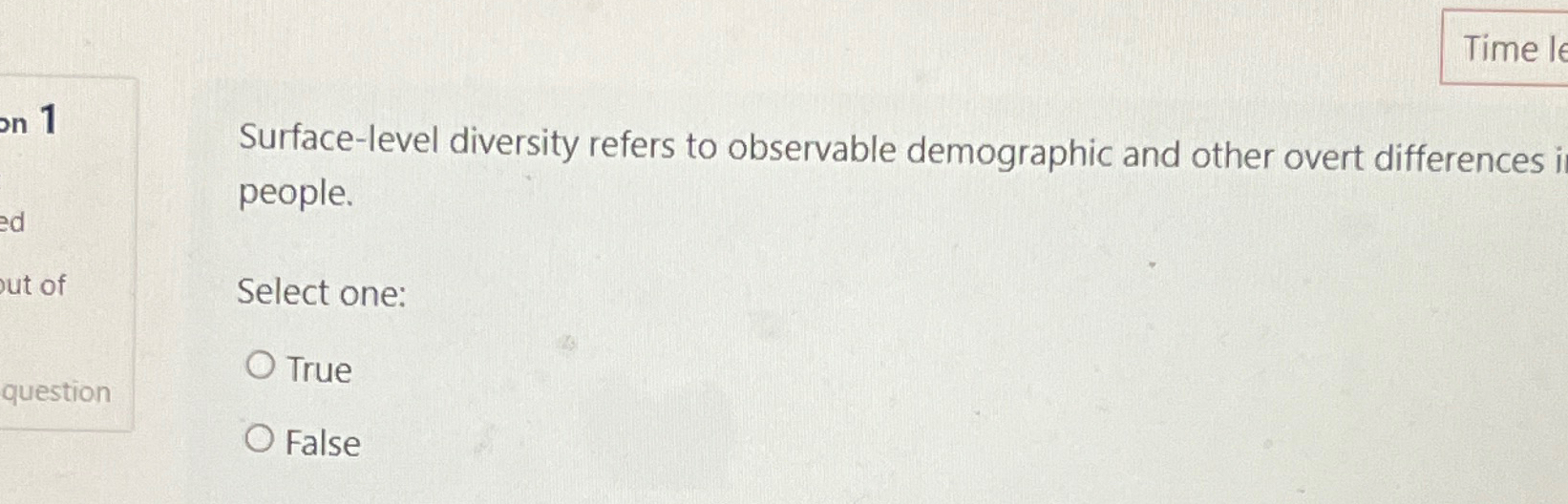  Surface-level diversity refers to observable demographic and other overt differences people.