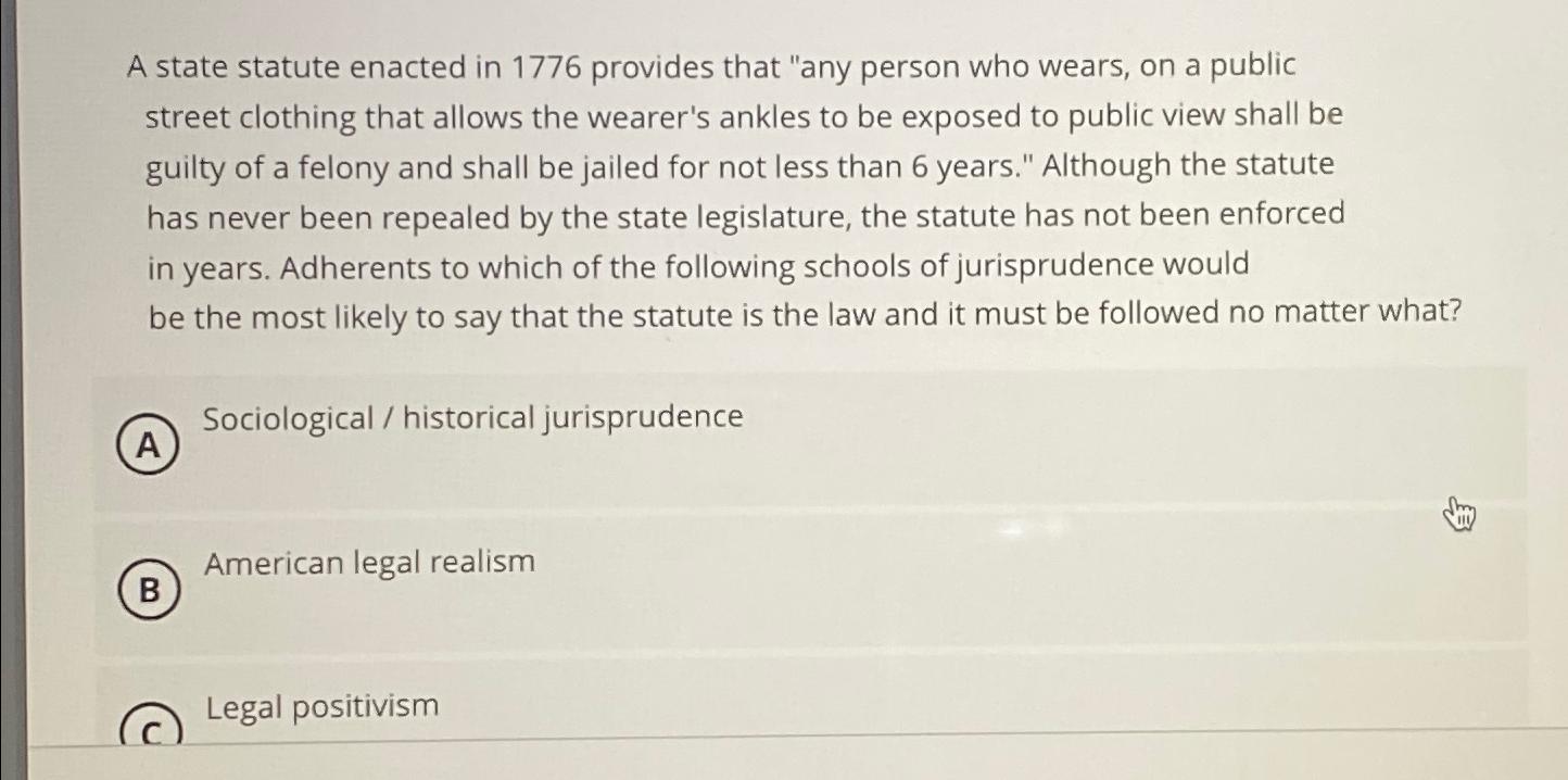  A state statute enacted in 1776 provides that "any person who