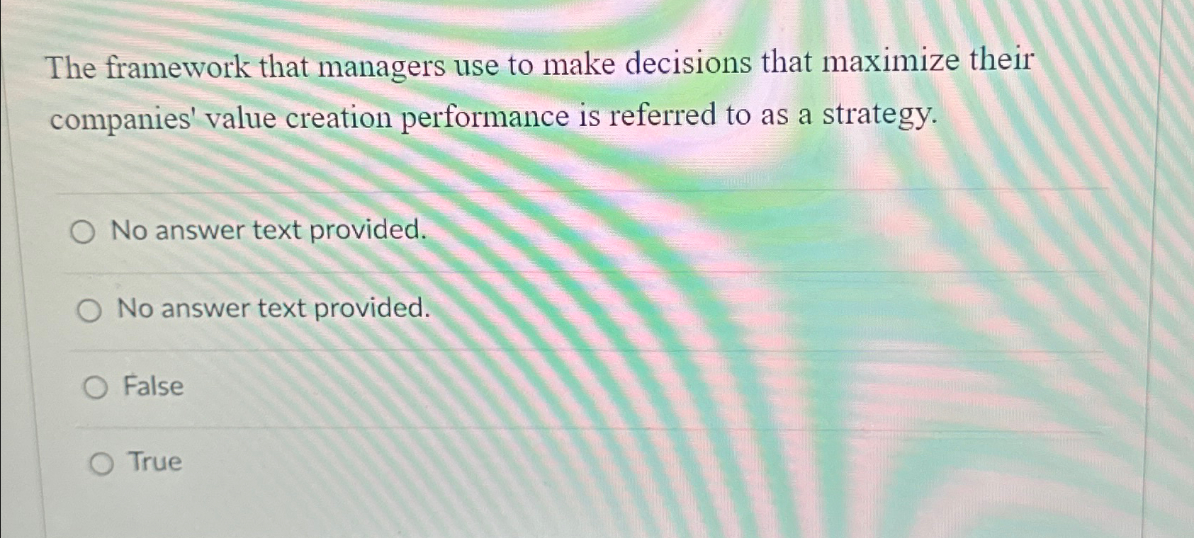  The framework that managers use to make decisions that maximize their