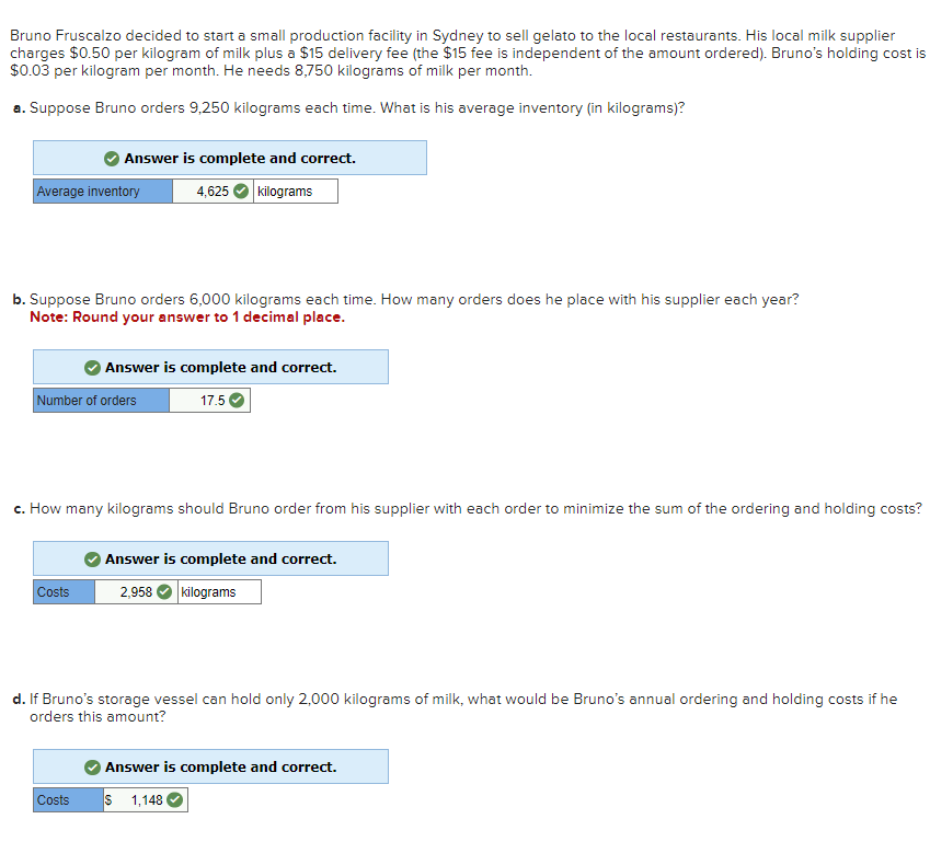 I need help for part E i don't quite understand it. Bruno