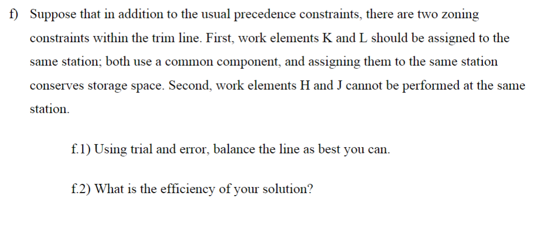 Question 2- The trim line at PW is a small subassembly line