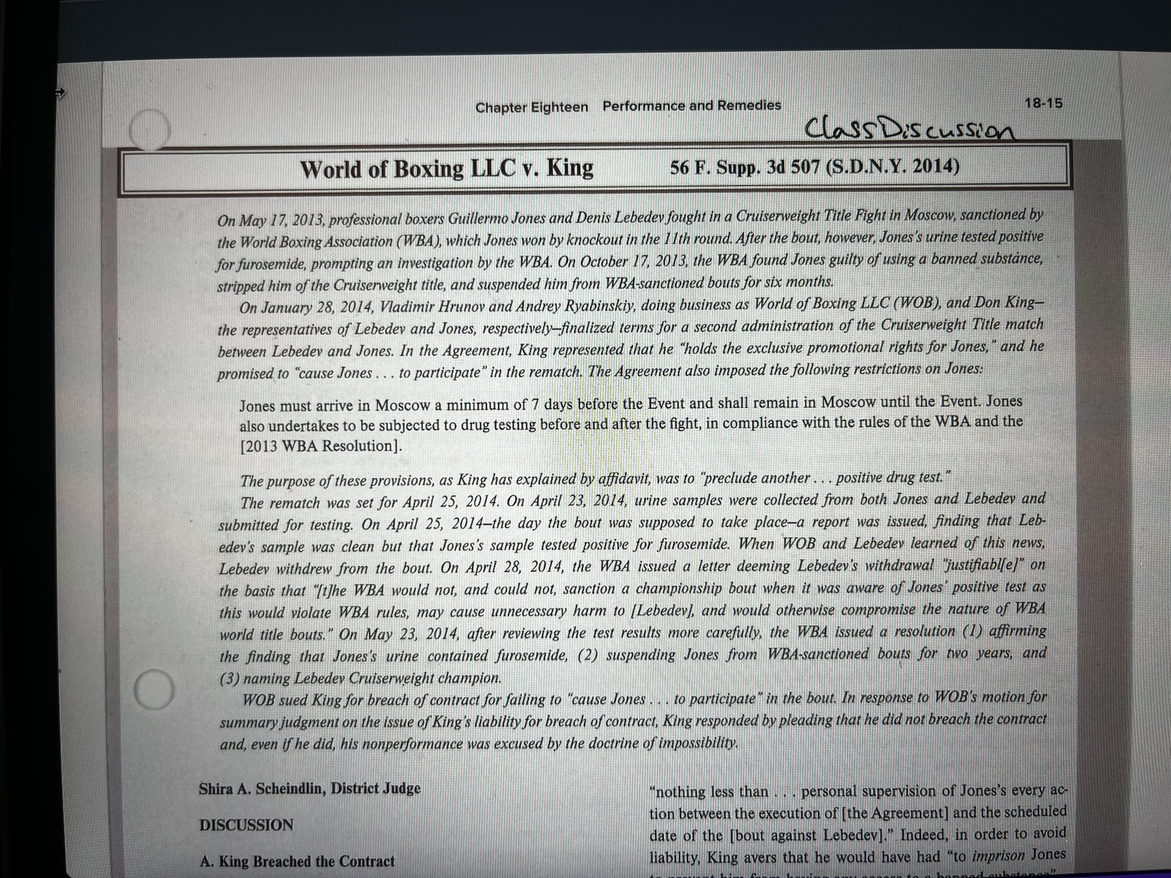 argues case law has in mind, however, are not improbable events, but