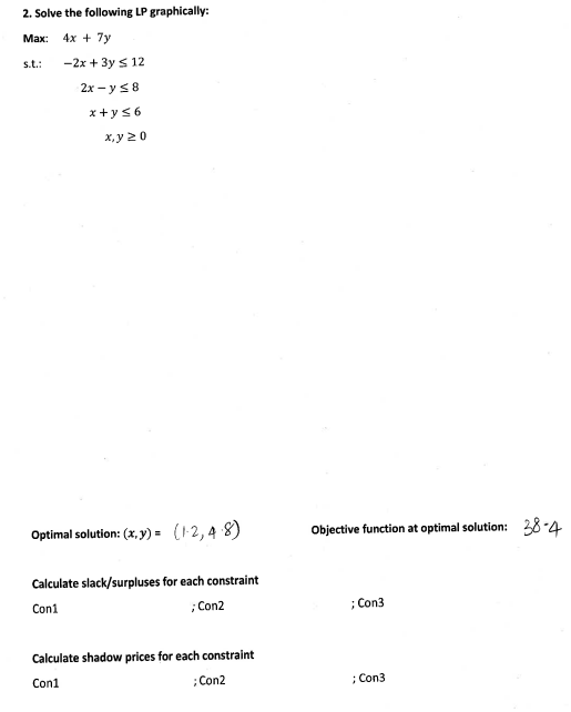 Please solve this by hand and not with excel. I know how