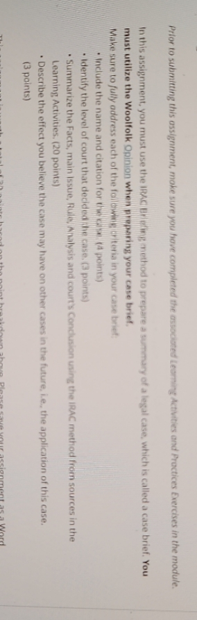 please answer the questions below. Prior to submitting this assignment, make sure