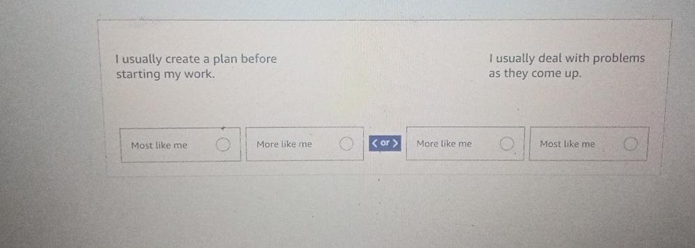  I usually create a plan before I usually deal with problems