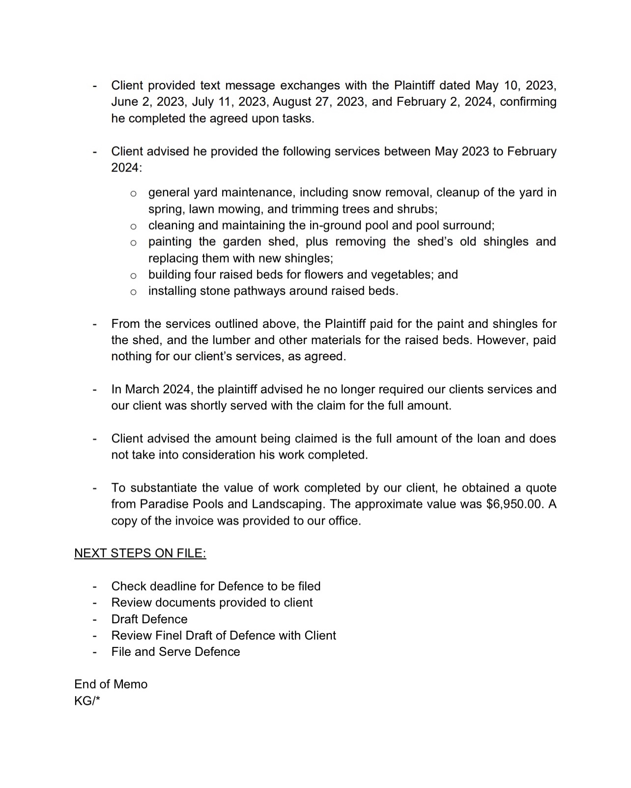 for an unpaid loan in the amount of $14,500.00. By way of