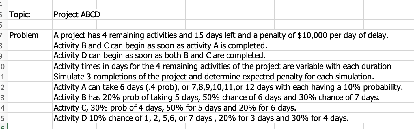 This is a management science simulation exercise in excel. Please help me