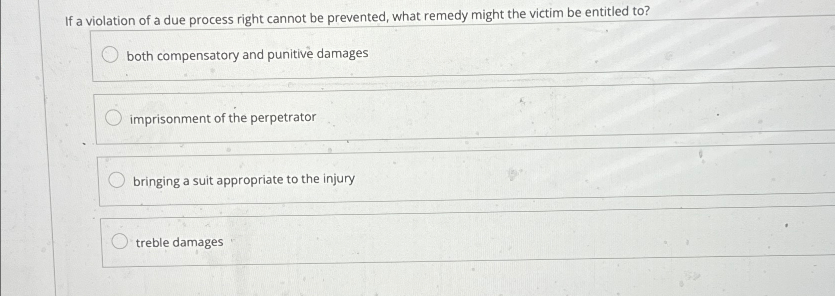  If a violation of a due process right cannot be prevented,