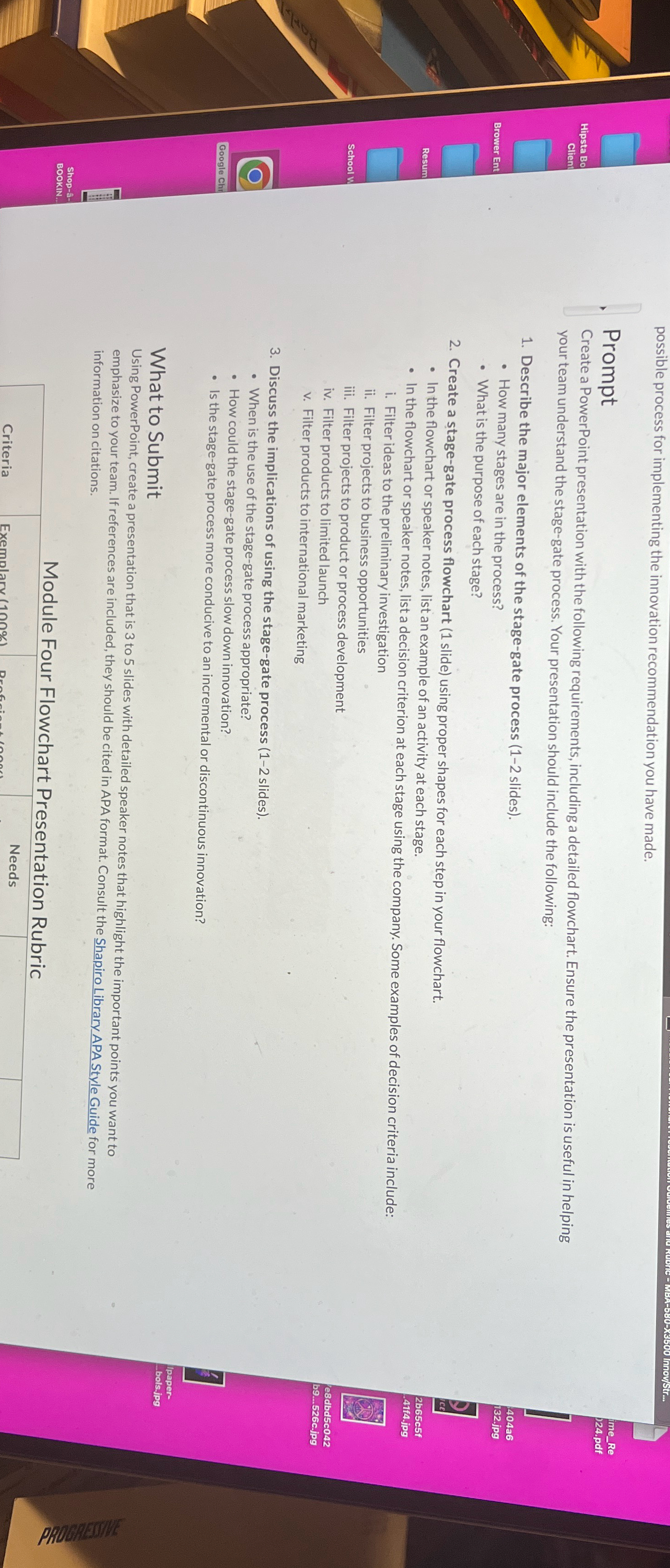  possible process for implementing the innovation recommendation you have made. Prompt