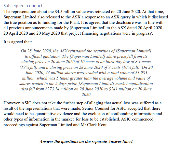 Project was acquired by Superman Limited in December 2019. In February 2020,