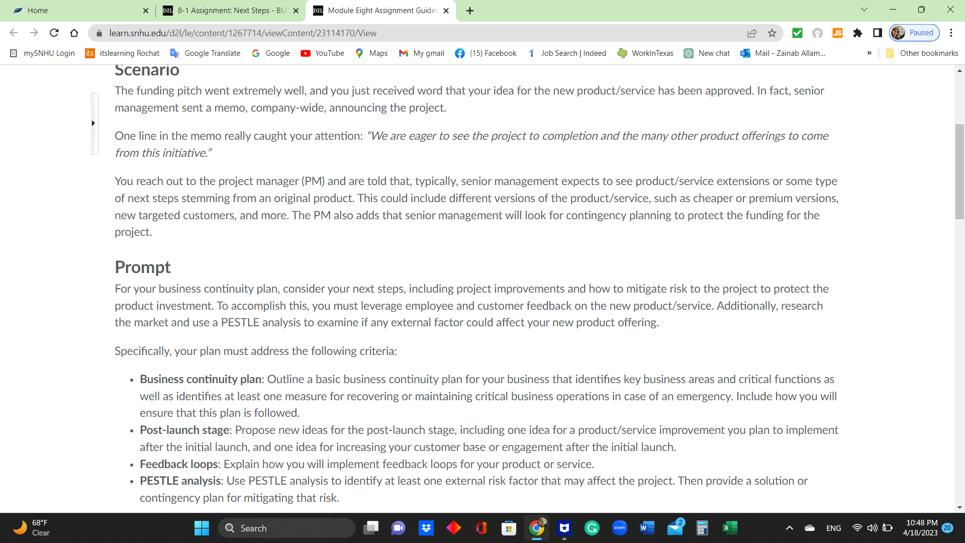  Home X D21 8-1 Assignment: Next Steps - BUS x D21