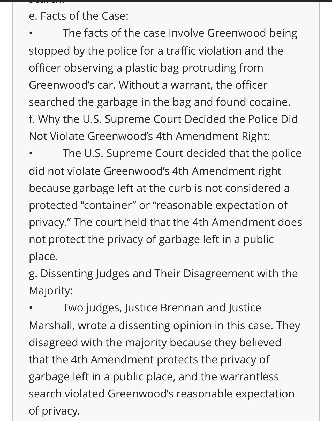 is good law. * Clue: Search the U.S. Supreme Court Case California