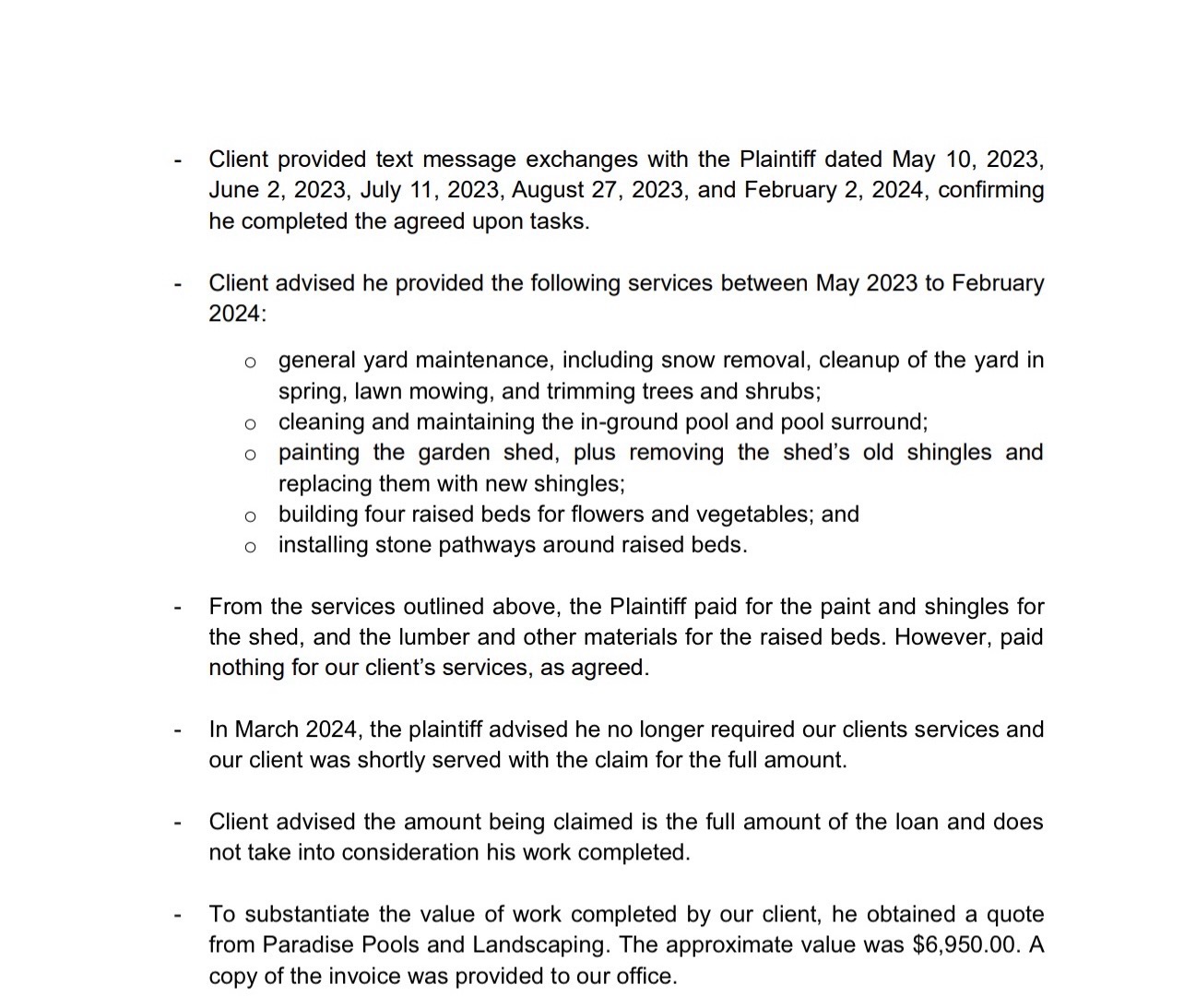 in the amount of $14,500.00. By way of promissory note, Thomas Clementine