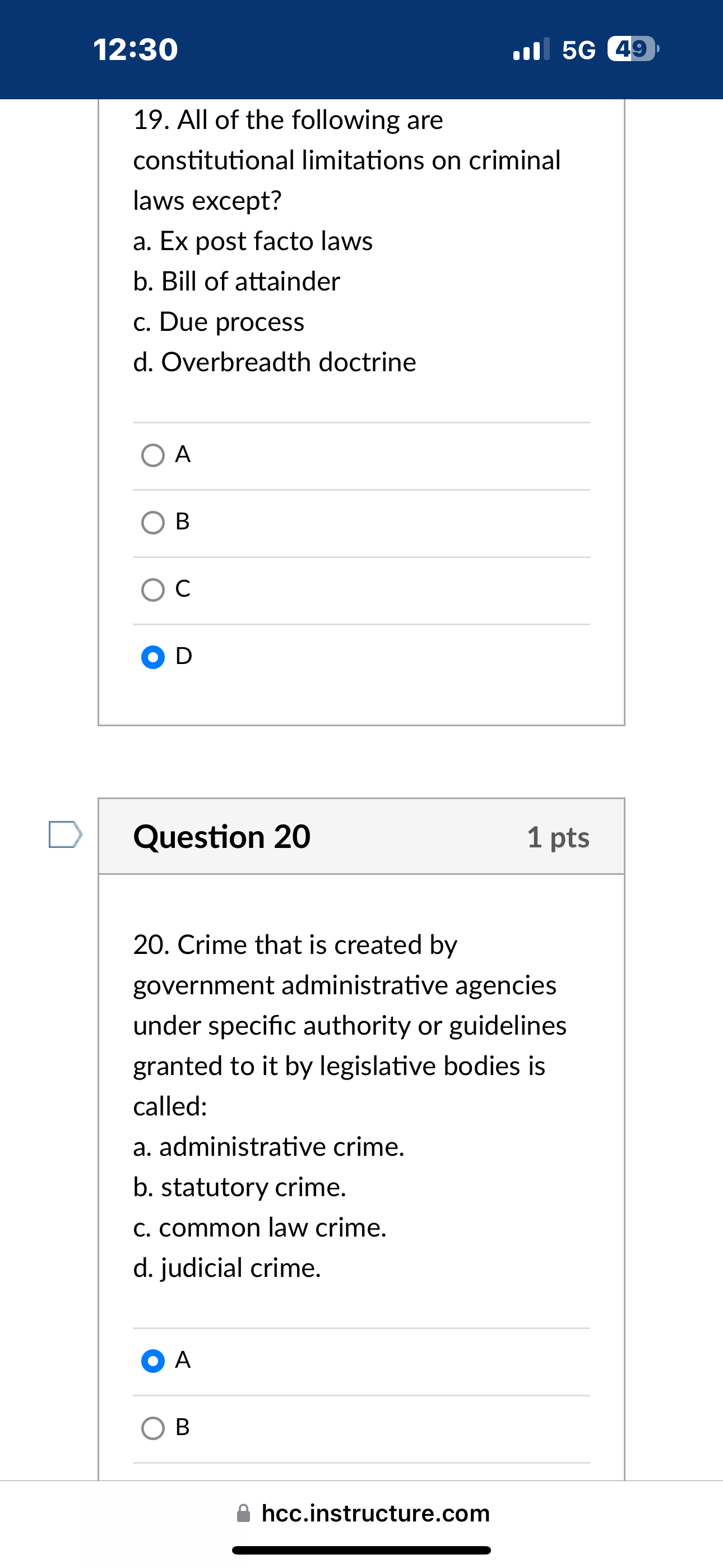 government administer and enforce laws () True O False | > Question
