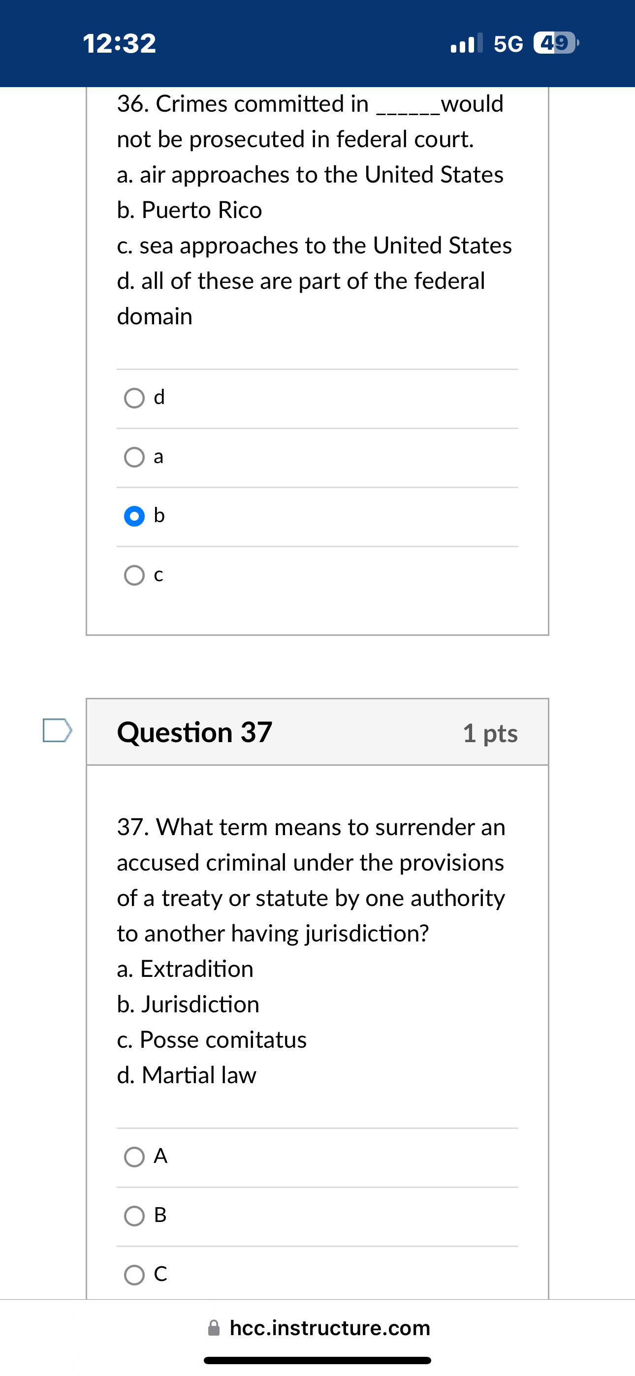 True @ hcc.instructure.com 7. One reason a person would not commit a
