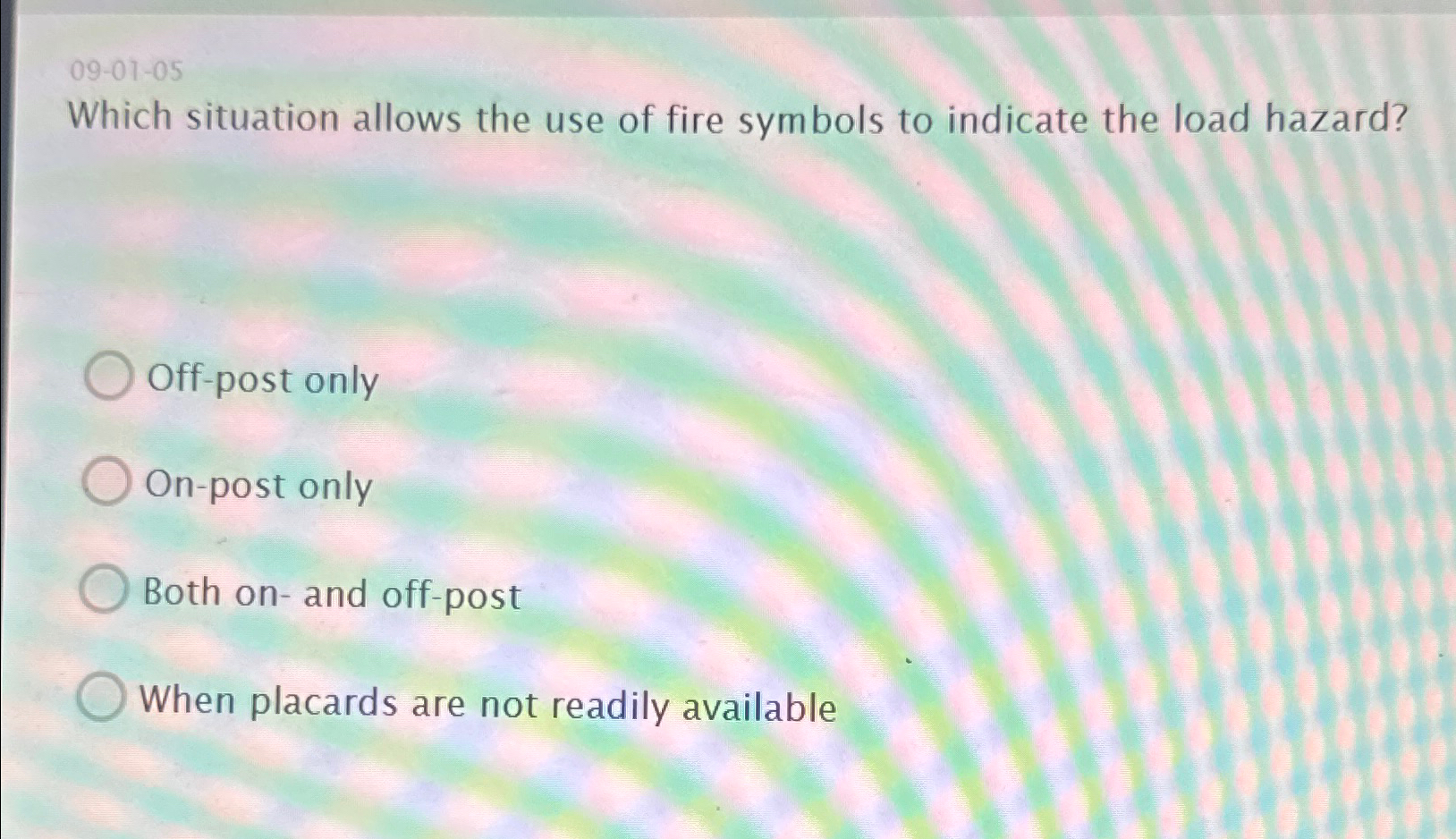  09-01-05 Which situation allows the use of fire symbols to indicate
