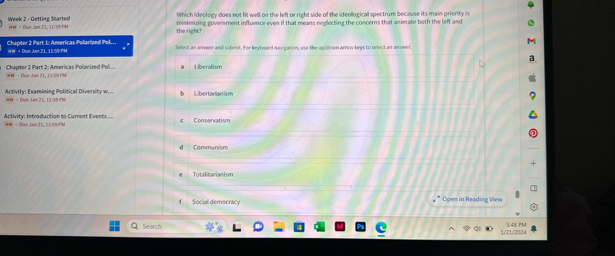  Week 2- Getting Started HW - Due Jan 21,11:59 PM Chapter