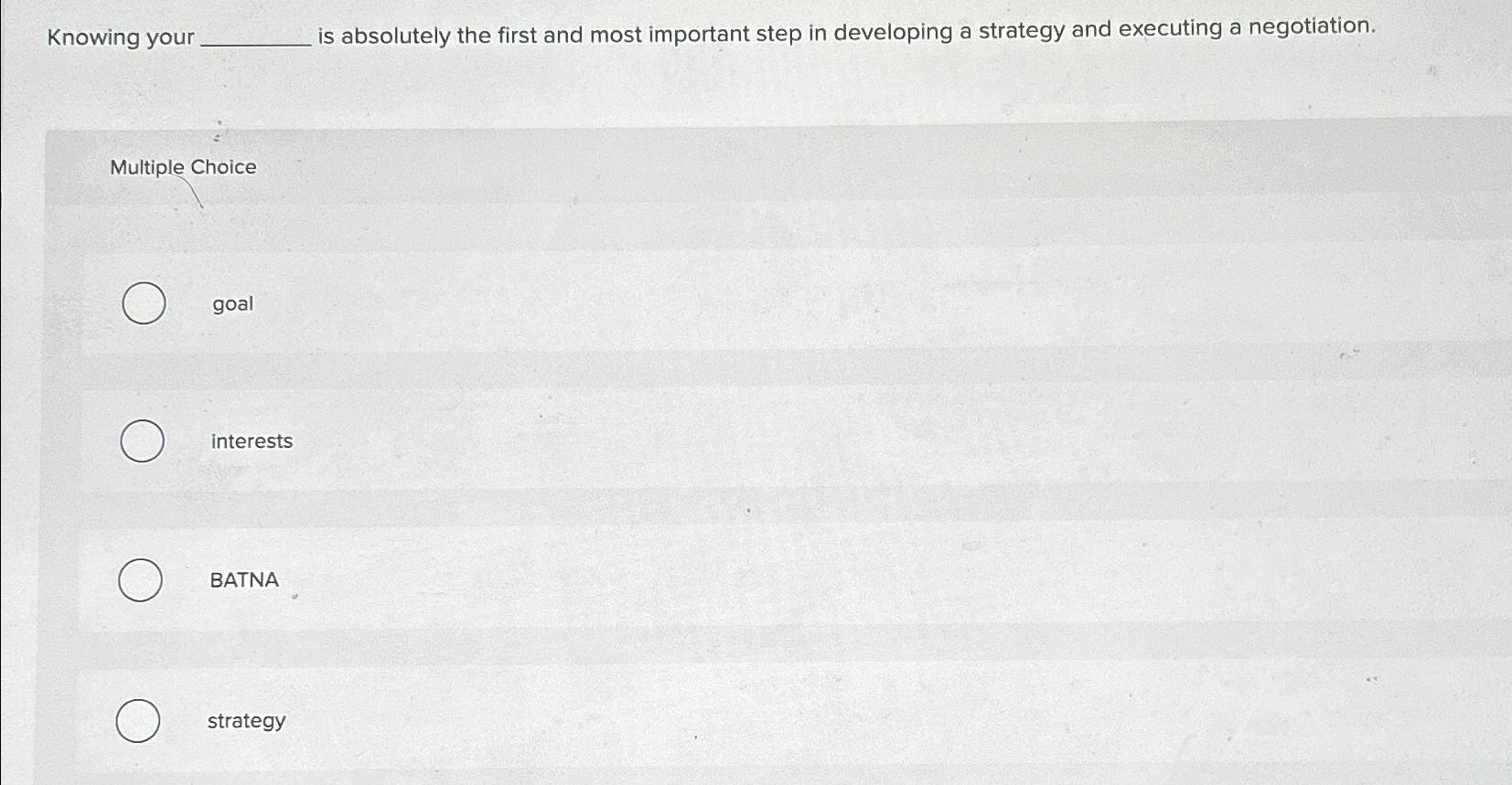  Knowing your is absolutely the first and most important step in
